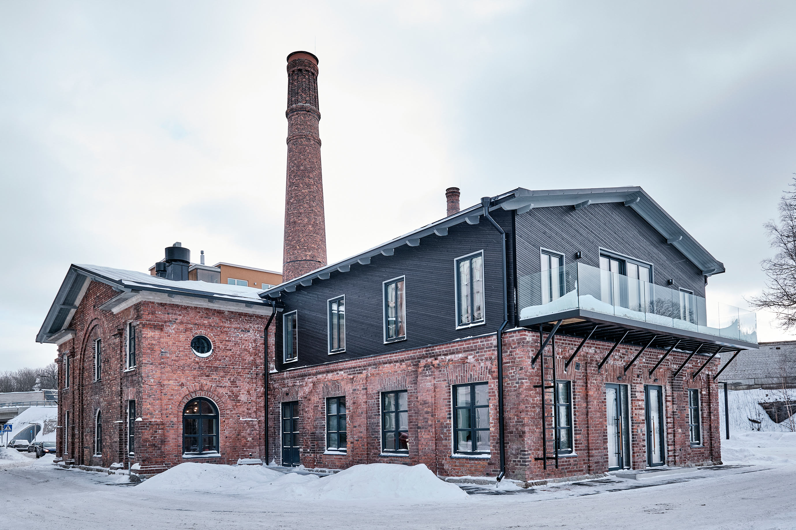 Exterior view of the historic building