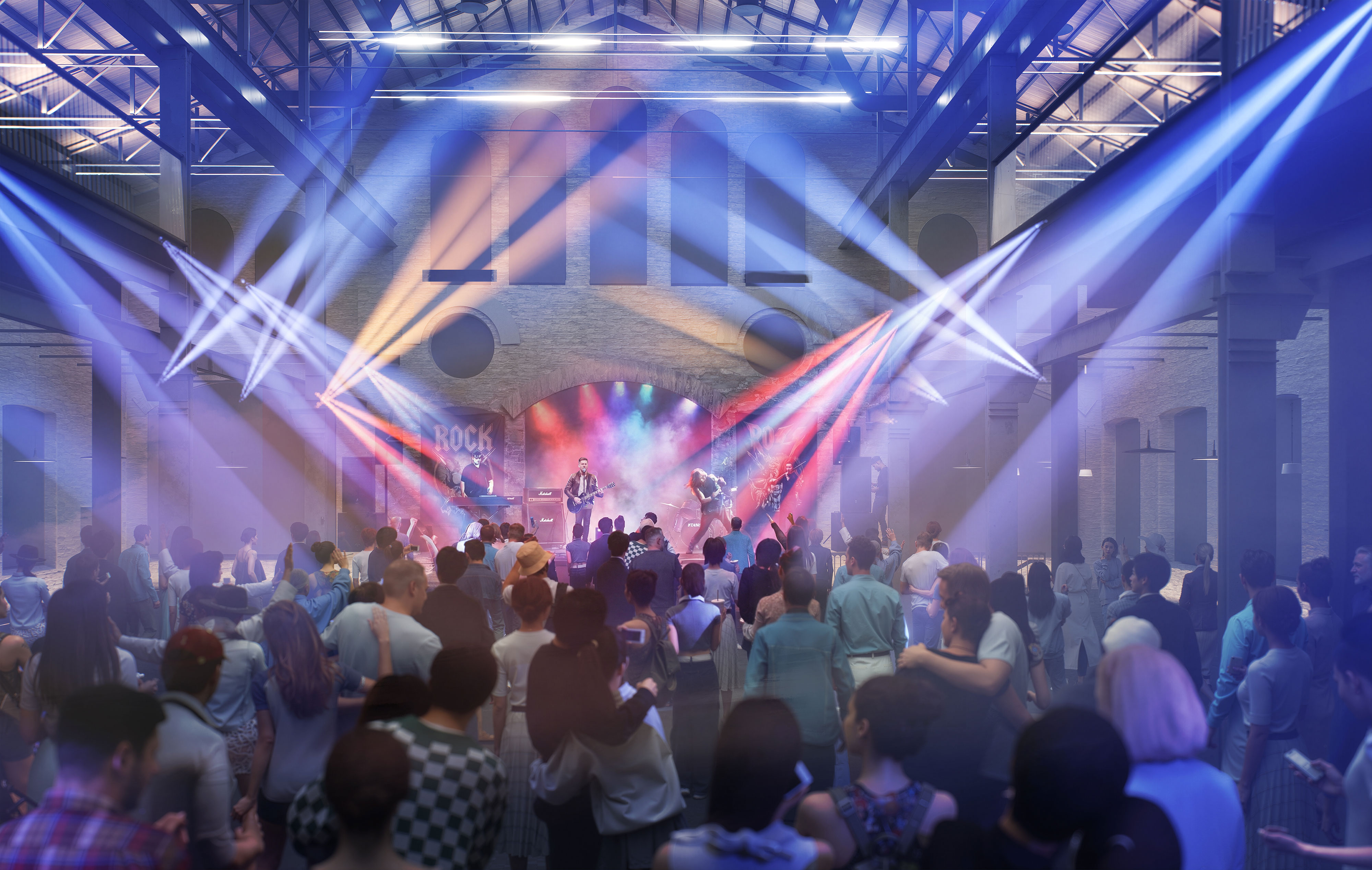 Concert 3D illustration