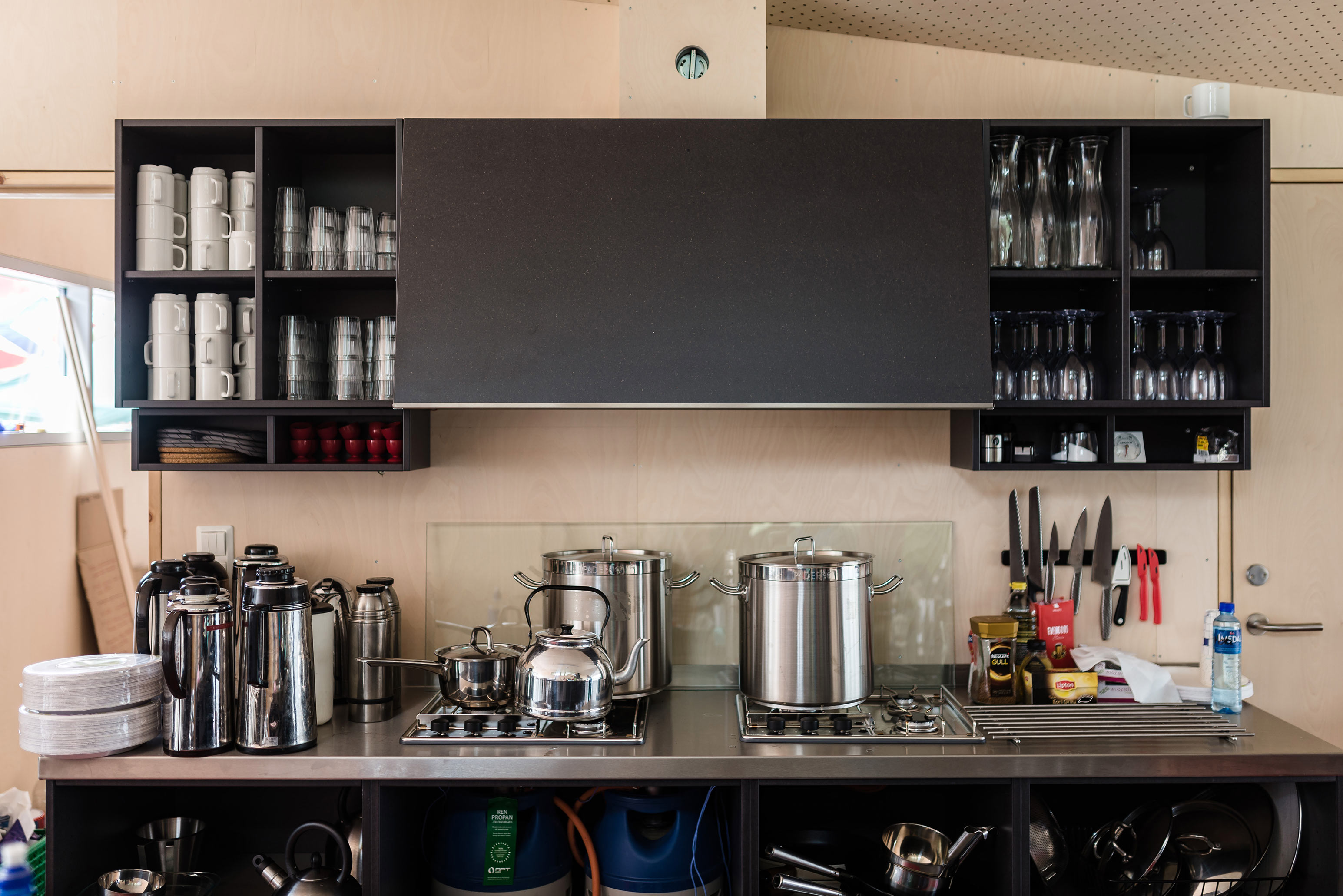 Kitchen in the main cabin