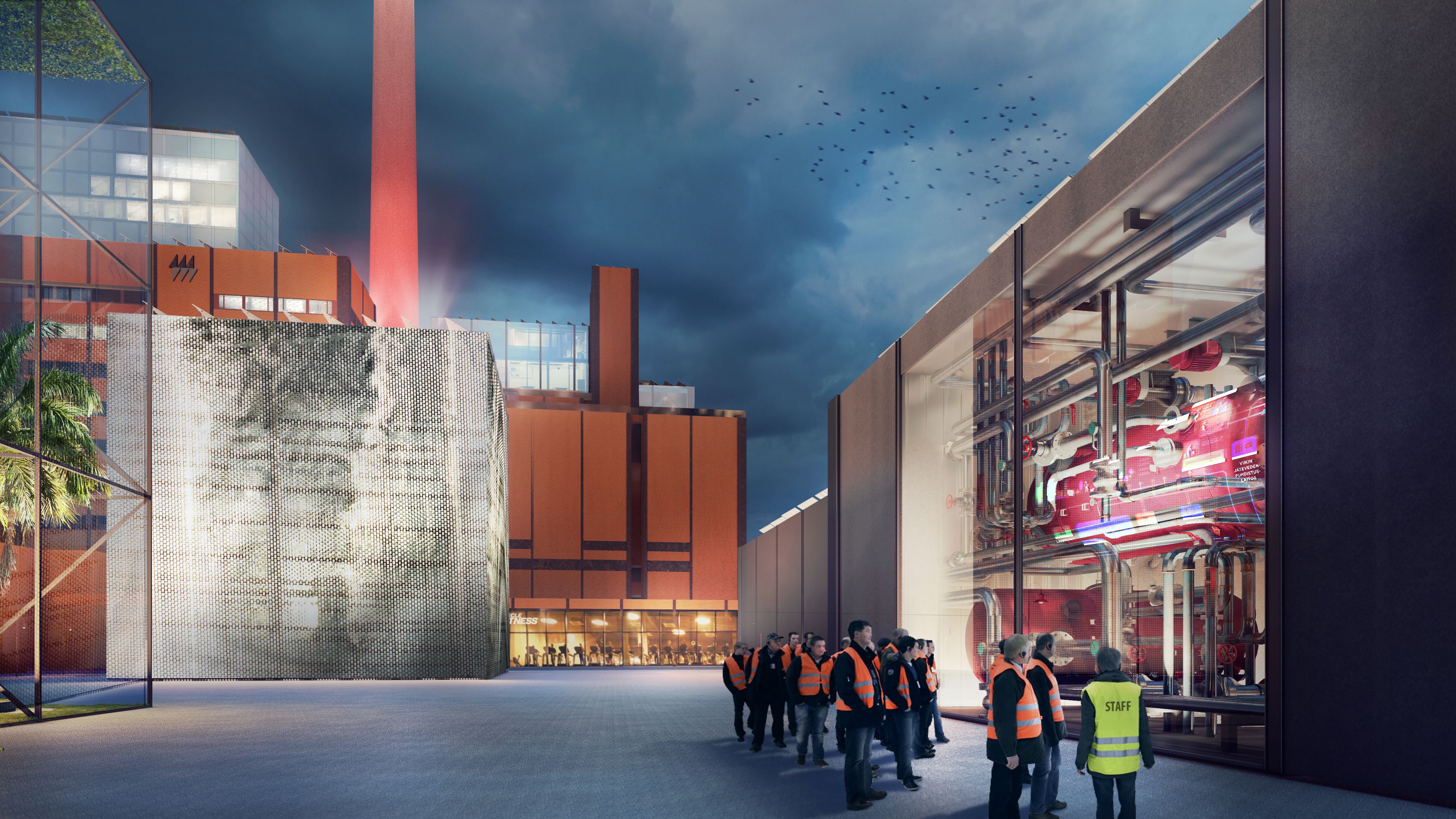 View of energyblock at night