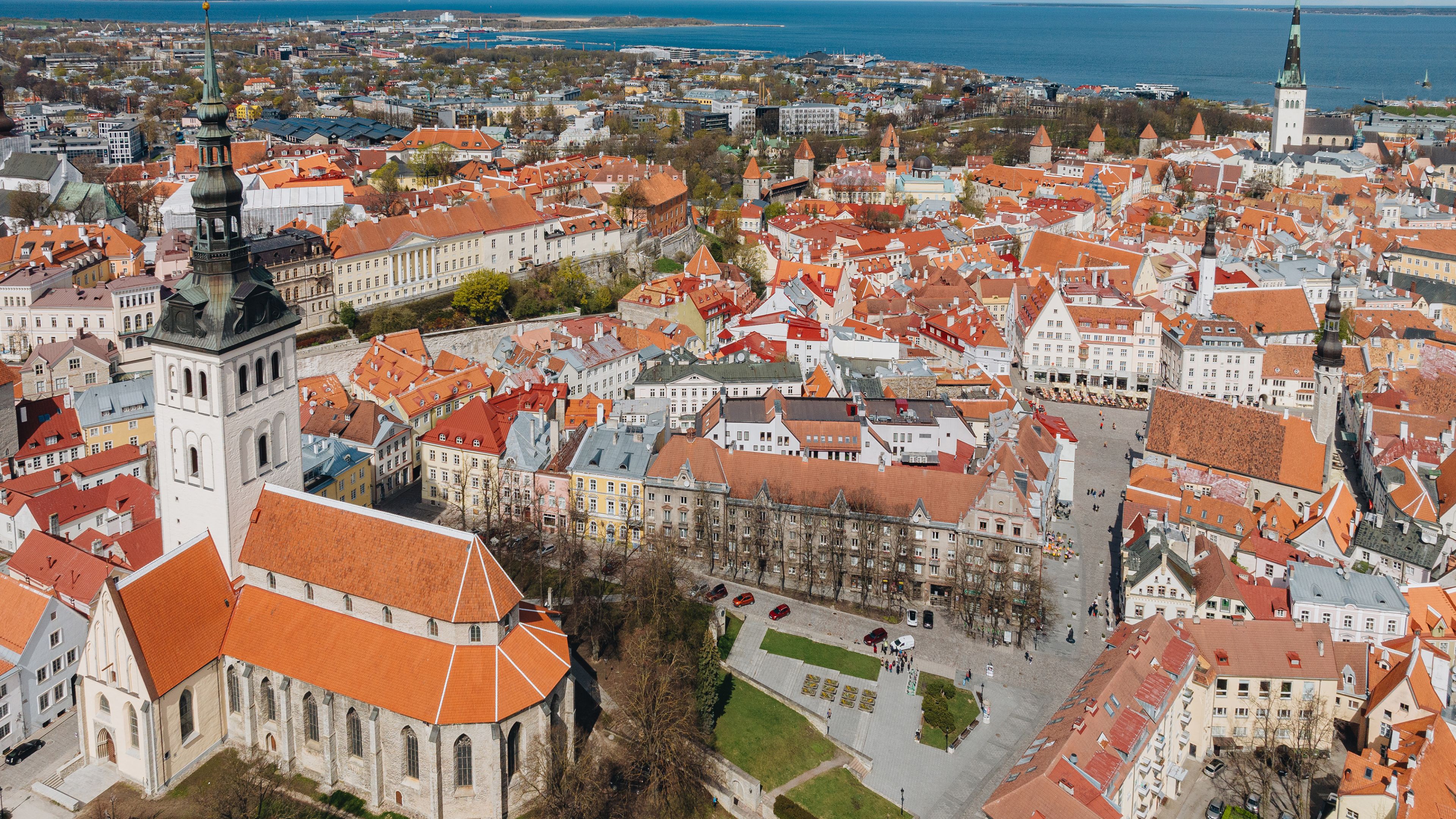 Drone view to old town. Photo: Tõnu Tunnel