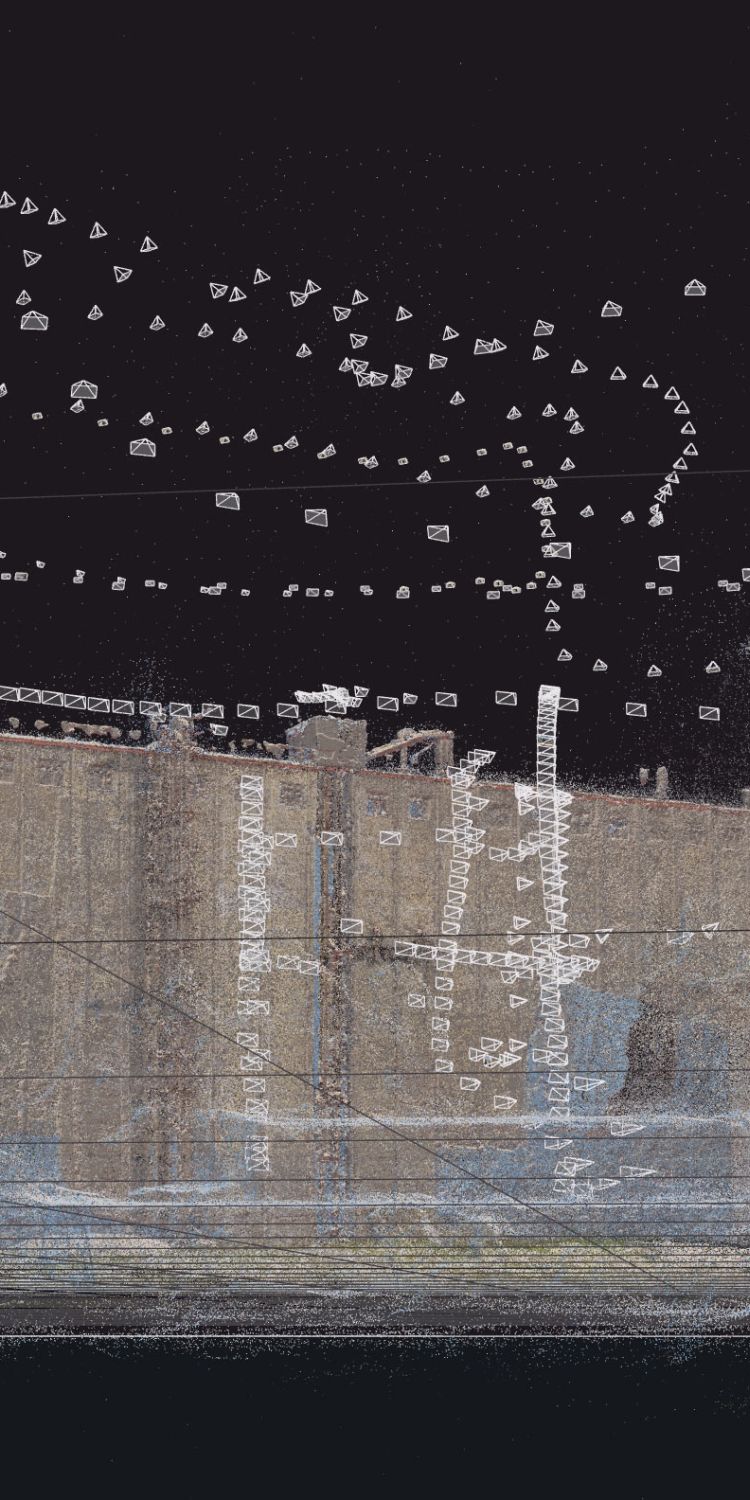 Photogrammetry of the grain elevator and its surrounding