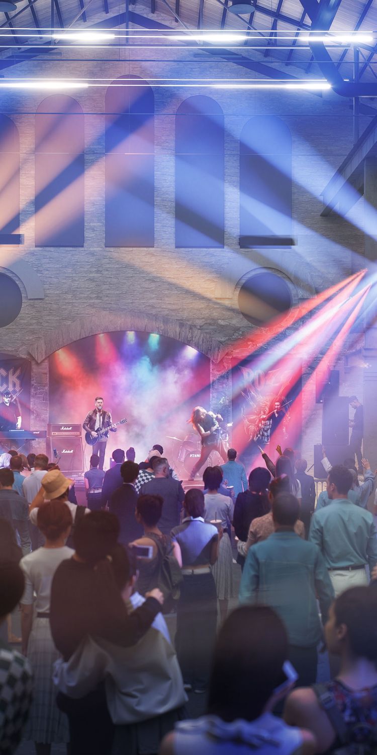 Concert 3D illustration