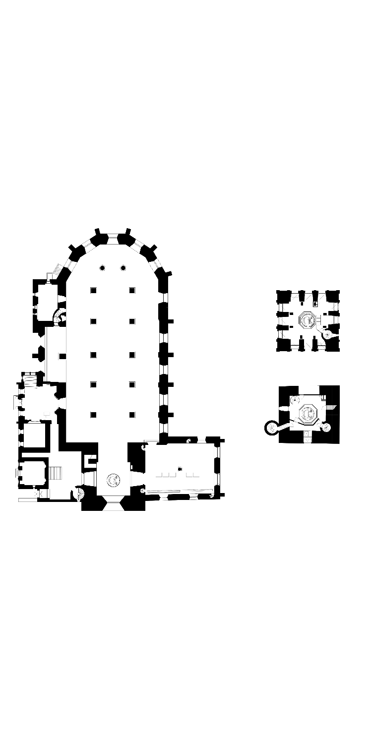 Ground and tower floor plans