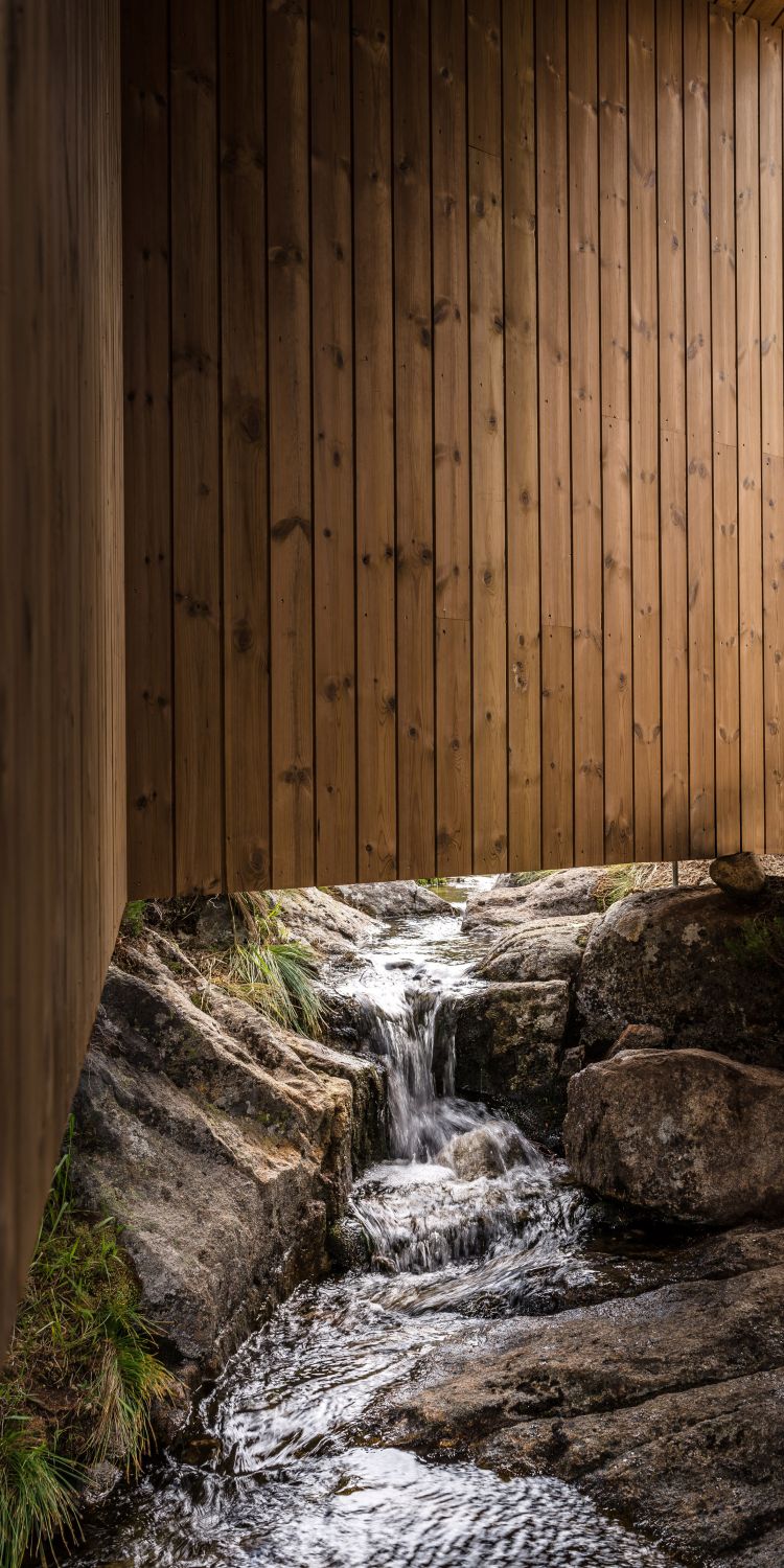 Sauna on mountainriver